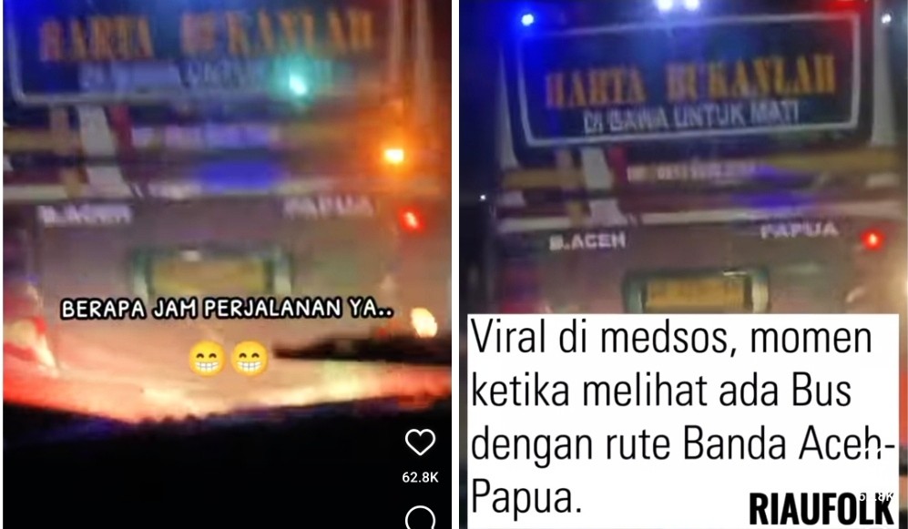 Heboh Ada Bus Jurusan Banda Aceh-Papua, Netizen: Turun-Turun Penumpang Sudah Jadi Keluarga