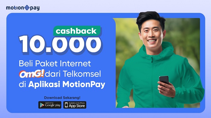 Yuk Nikmati Cashback Rp10.000 dari MotionPay untuk Pembelian Paket Data OMG Telkomsel!