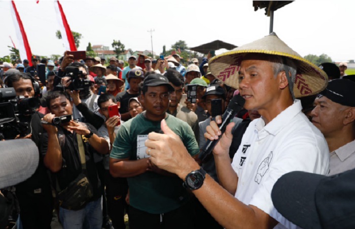 Sambangi Demak, Ganjar Janji Hapuskan Kredit Macet Petani Senilai Rp600 Miliar