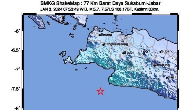 Analisis BMKG Gempa Bumi M5,9 di Selatan Jabar dan Banten, Tak Berpotensi Tsunami
