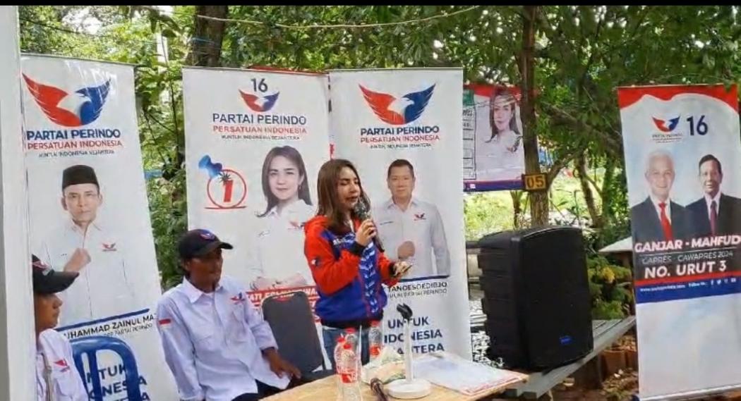 Jelang Pilpres 2024, Caleg Perindo Rere Tati Gencar Sosialisasikan Ganjar-Mahfud di Depok