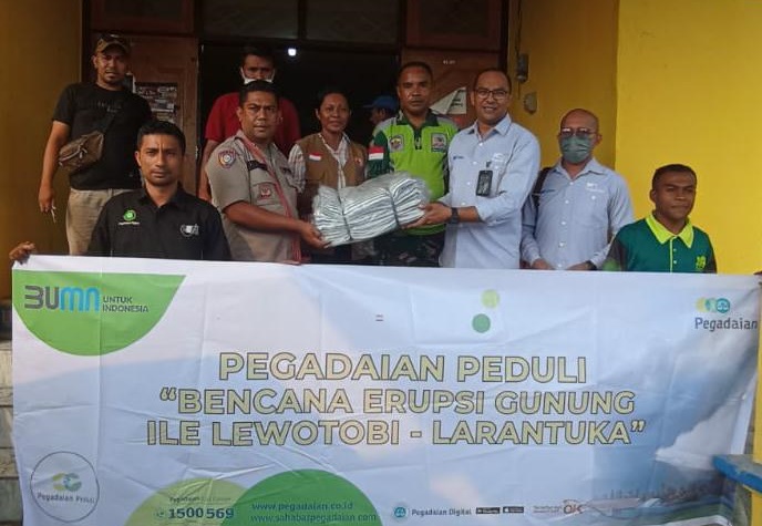 Gunung Lewotobi Erupsi, Pegadaian Peduli Salurkan Bantuan untuk Masyarakat Terdampak 