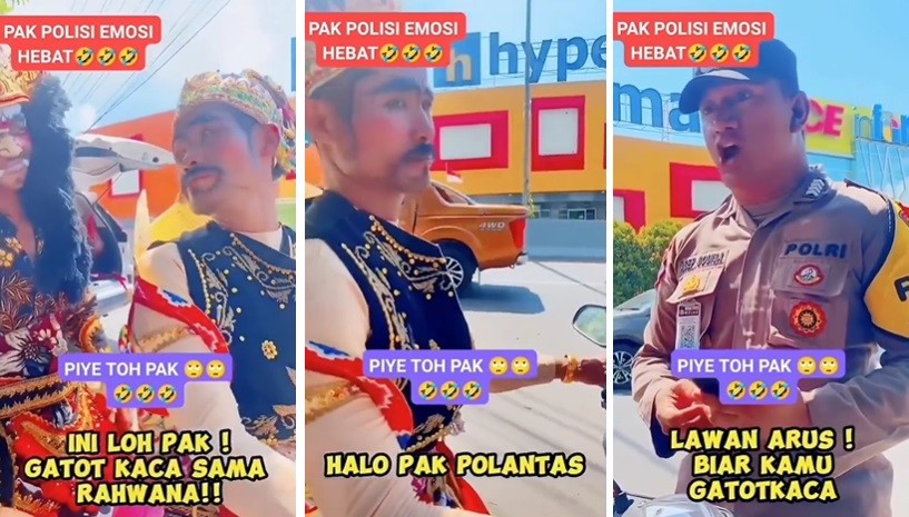 Viral Polisi Tilang Gatot Kaca karena Tak Pakai Helm, Netizen: Bisa Terbang Kok Pakai Motor