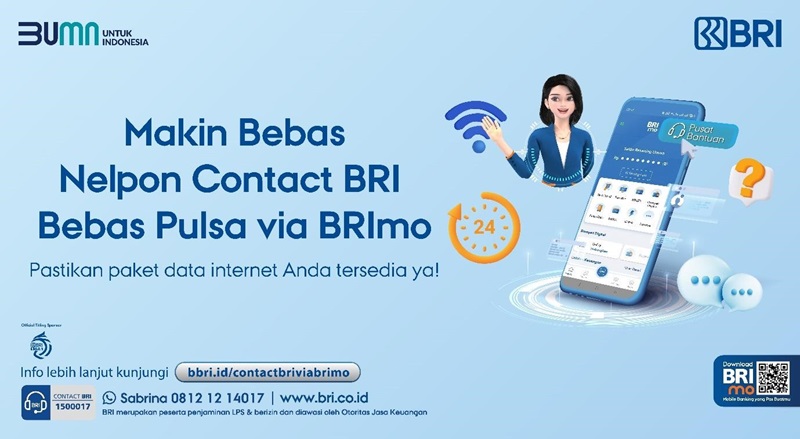 Cara Telepon Contact BRI lewat BRImo, Bebas Pulsa!
