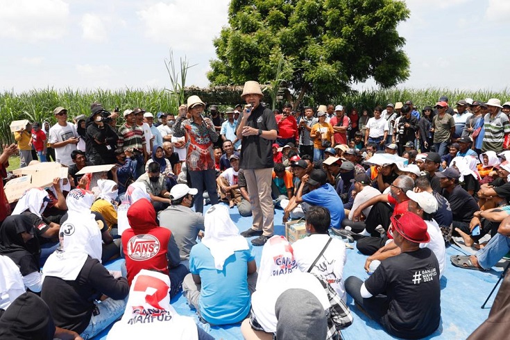 Bertemu Ganjar, Petani Keluhkan Impor Gula Bikin Harga Tebu Jatuh