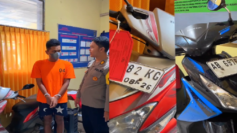 Kocak, Pelaku Curanmor di Bantul Tinggalkan Motor Sendiri di Kebun Jati
