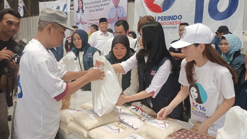 Ikut Bazar Beras-Minyak Goreng, Warga Setiabudi Harap Partai Perindo Terus Maju