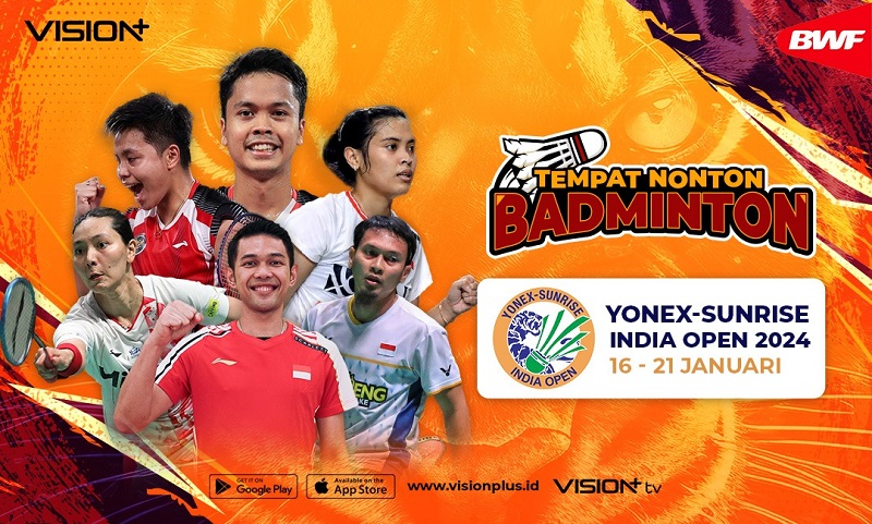 Pebulu Tangkis Indonesia Cari Kebangkitan di India Open 2024, Live Vision+