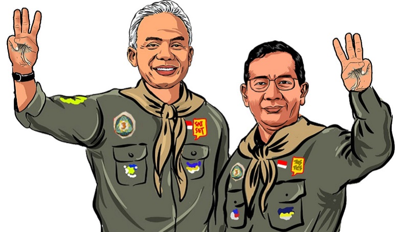 Debat Cawapres, Ganjar-Mahfud Pakai Kostum Ramah Lingkungan Karya SukkhaCitta