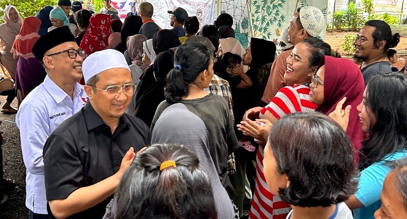 Kunjungi Cipinang Melayu, Caleg Perindo Yusuf Mansur Soroti Kesulitan Ekonomi Warga