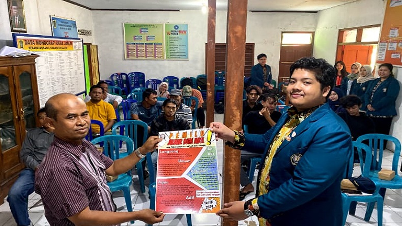 Mahasiswa Undip Gelar Sosialisasi di Desa Jarum Klaten, Beri Bekal Warga soal Pemilu