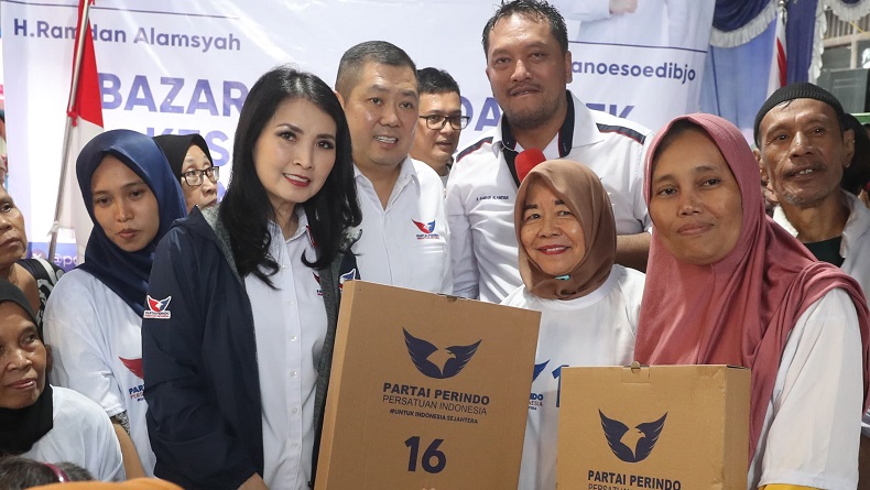 Perindo Gelar Bazar Murah di Palmerah, Liliana Tanoesoedibjo Sebut Sangat Membantu Warga