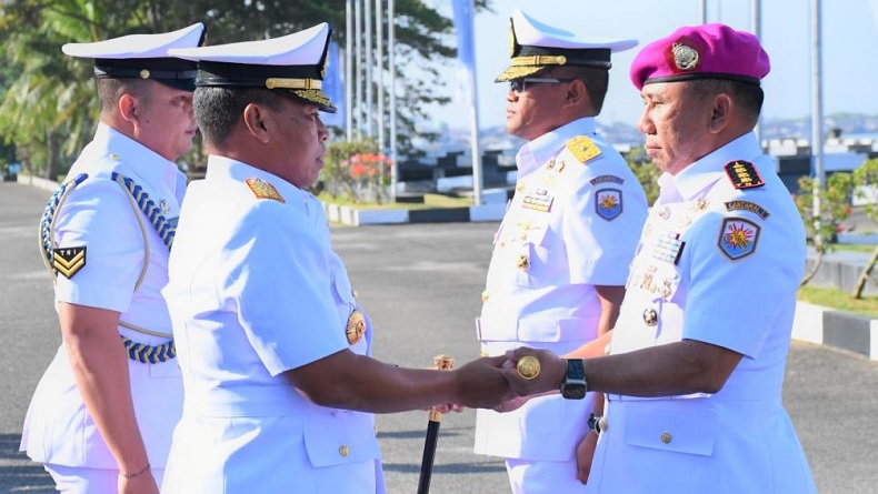 Pimpin Sertijab Danlantamal I Belawan, Pangkoarmada I Minta Jaga Netralitas Pemilu 2024