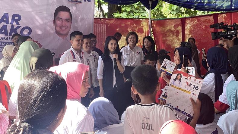 Pantau Cek Kesehatan Gratis, Liliana Tanoesoedibjo dan Diska Resha Disambut Mars Perindo