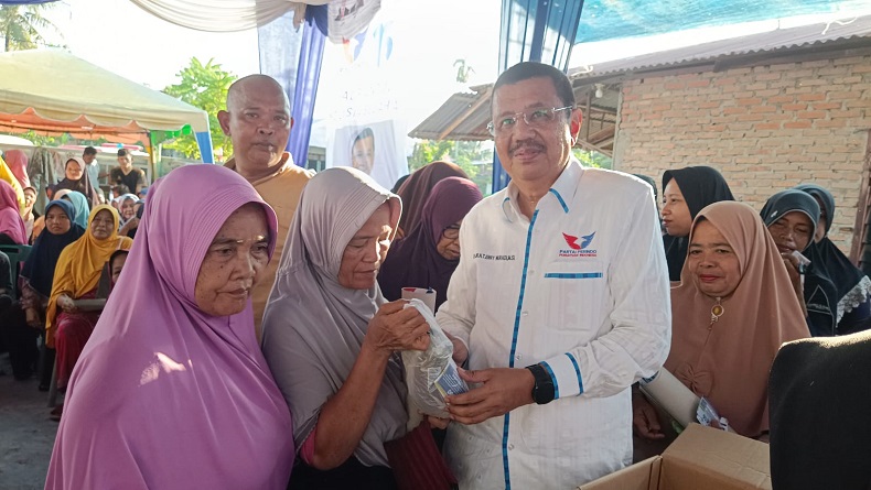 Warga Deliserdang Padati Bazar Minyak Goreng Murah Partai Perindo di Cinta Rakyat 
