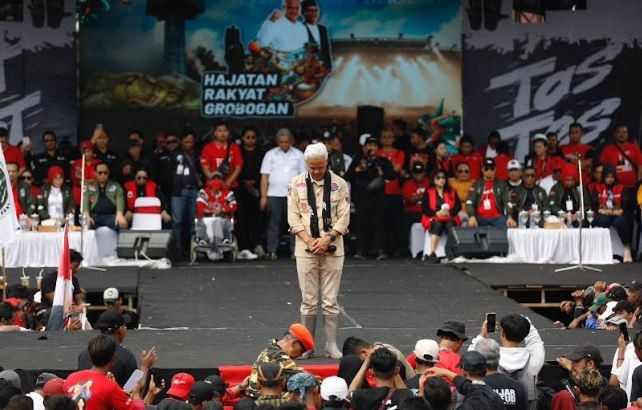 Kampanye di Grobogan, Ganjar Ajak Ribuan Pendukung Bantu Korban Banjir