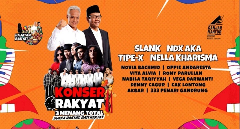 Konser Rakyat Digelar di Banyuwangi Pukul 13.00 Hari Ini, Dihadiri Ganjar-Mahfud dan Musisi Ternama!