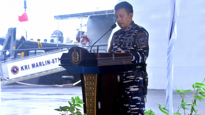 Armada Perang Lantamal VI Makassar Diperkuat, KRI Marlin-877 Siap Beroperasi