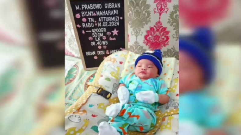 Lahir saat Pemilu, Bayi Ini Diberi Nama Muhammad Prabowo Gibran
