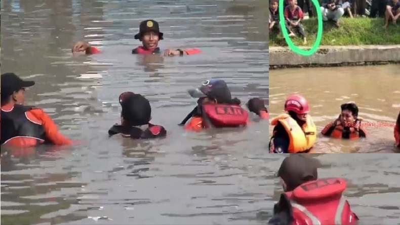 Viral Bocah Dilaporkan Tenggelam di Brebes Terekam Warga Nonton Proses Pencarian, Ini Kata Polisi