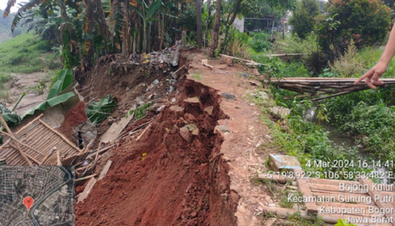 Bantaran Sungai Cileungsi Longsor, 16 RW Terancam Banjir