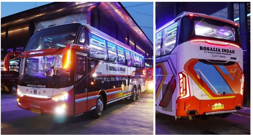 PO Rosalia Indah Tambah Bus Baru Berdesain Unik Mirip Double Decker