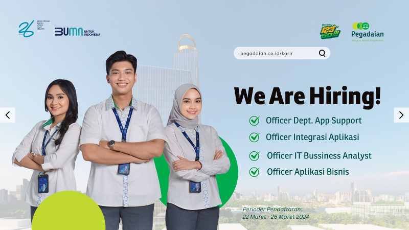 PT Pegadaian Buka Lowongan Kerja untuk Lulusan IT, Ini Posisi dan Persyaratannya