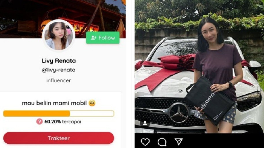 Viral Livy Renata Open Donasi untuk Beli Mobil Baru Sang Ibu, padahal Aslinya Orang Kaya 