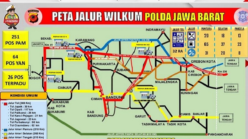 Polda Jabar Petakan Jalur Rawan Mudik, Pantura Subang dan Tol Cipali Titik Puncak Lelah