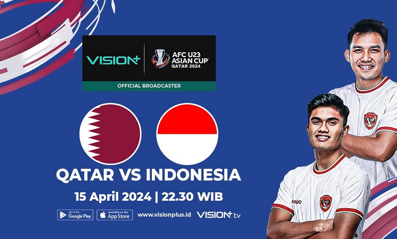 Link Live Streaming Indonesia Vs Qatar di Piala Asia U-23 2024, Saksikan di Vision+