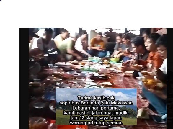 Viral Sopir Bus Diam-Diam Bawa Penumpang Makan di Rumah Mertua saat Lebaran