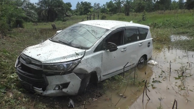Kecelakaan di Lampung, Toyota Innova Terjun ke Jurang