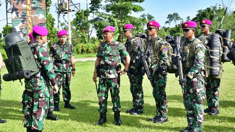 Danpasmar 3 Cek Kesiapan Satgas Trisila, Pasukan Operasi Tempur Laut di Papua Barat Daya