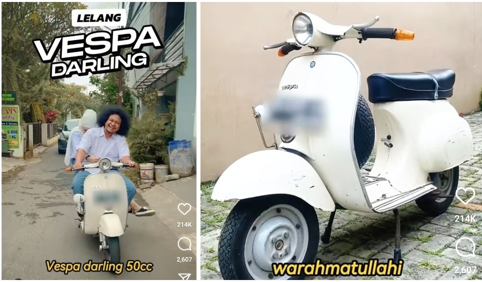 Istri Babe Cabita Lelang Vespa Peninggalan Suami, Akan Disumbangkan ke Masjid dan Pesantren
