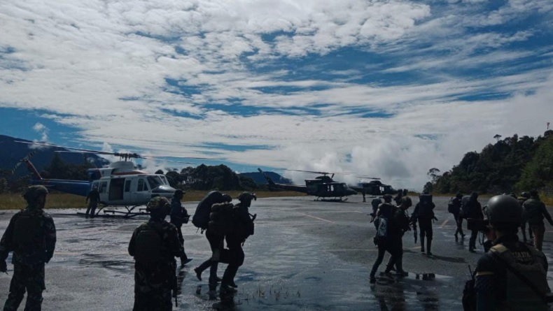 Pasukan Gabungan Kopassus dan Brimob Buru OPM yang Menyerang Homeyo Intan Jaya