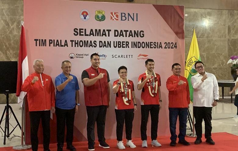 Tim Thomas dan Uber Indonesia Tiba di Tanah Air, Disambut Meriah