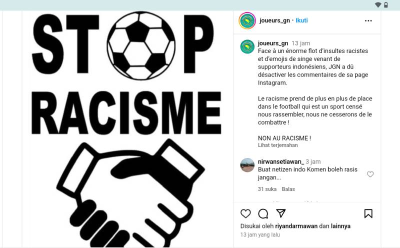 Diserang Rasisme dari Indonesia, Federasi Guinea Langsung Bikin Pernyataan
