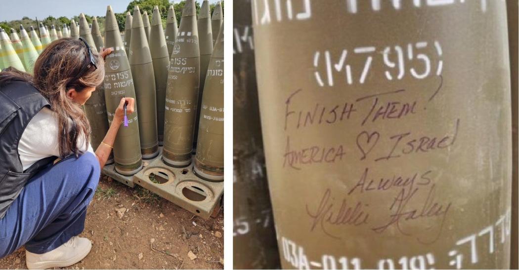 Tak Punya Hati! Capres Gagal AS Nikki Haley Tulis Pesan ‘Habisi Mereka’ di Amunisi Israel