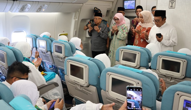 Wapres Ma'ruf Amin Lepas 393 Jemaah di Aceh Berangkat Haji, Mayoritas Lansia