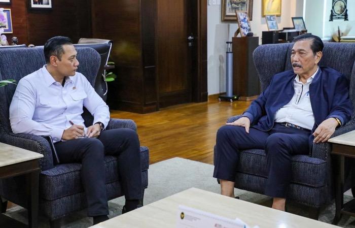 Bertemu Luhut, AHY Bahas Carbon Trading hingga HGU Sawit 