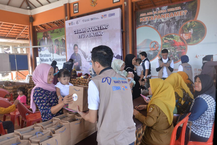 BRI Ajak Relawan Bakti BUMN 2024 Beri Edukasi dan Bersosialisasi di Desa BRILiaN