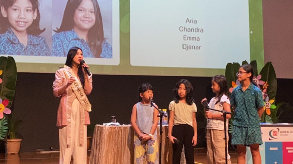 Hadiri World Environment Day di Global Jaya School, Audrey Vanessa Terkesima dengan Outfit Ramah Lingkungan