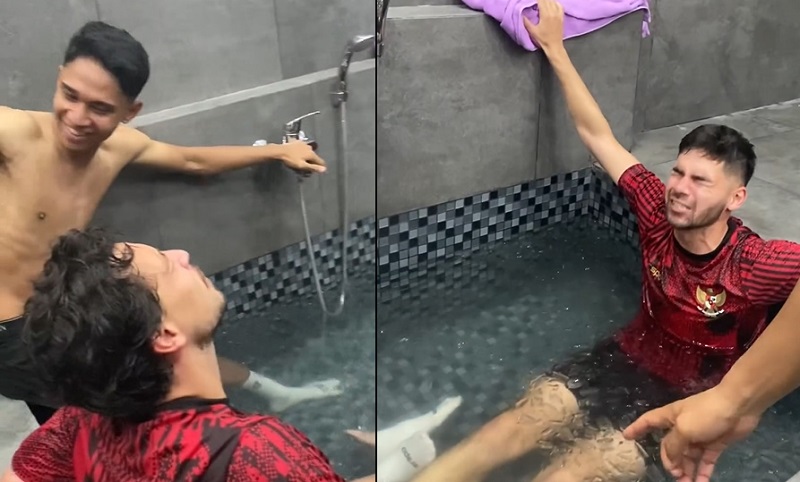 Akrab! Calvin Verdonk hingga Thom Haye Berendam Es Sambil Nyanyikan Indonesia Raya