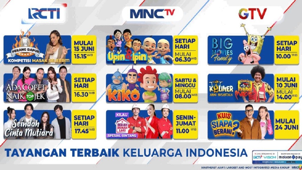 Rangkaian Tayangan Terbaik untuk Keluarga Indonesia dari MNC Entertainment