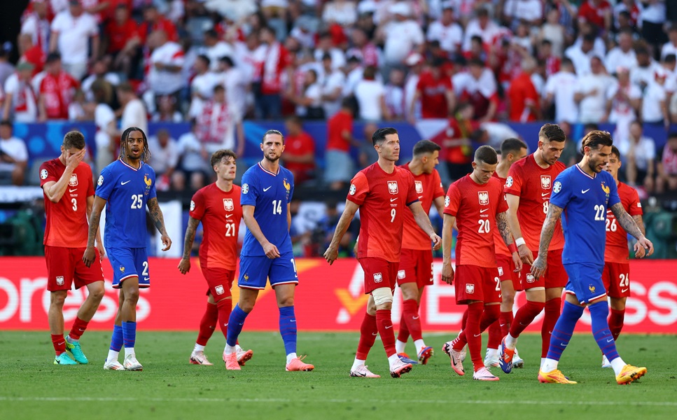 Hasil Euro 2024: Prancis Kesulitan Bobol Gawang Polandia di Babak Pertama