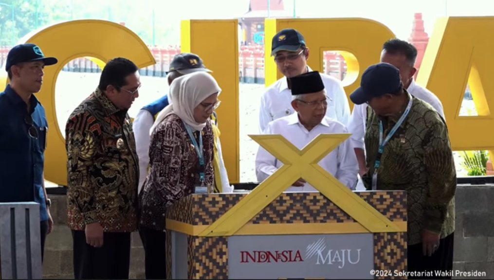 Wapres Ma'ruf Amin Resmikan Bendungan Cipanas, Siap Suplai Air ke Permukiman hingga Bandara Kertajati