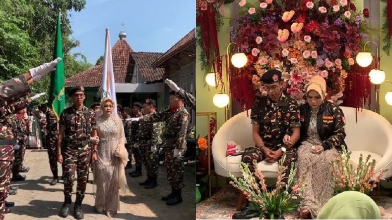 Viral Pernikahan Anggota Ormas Digelar Mewah, Disambut Upacara bak Prajurit TNI