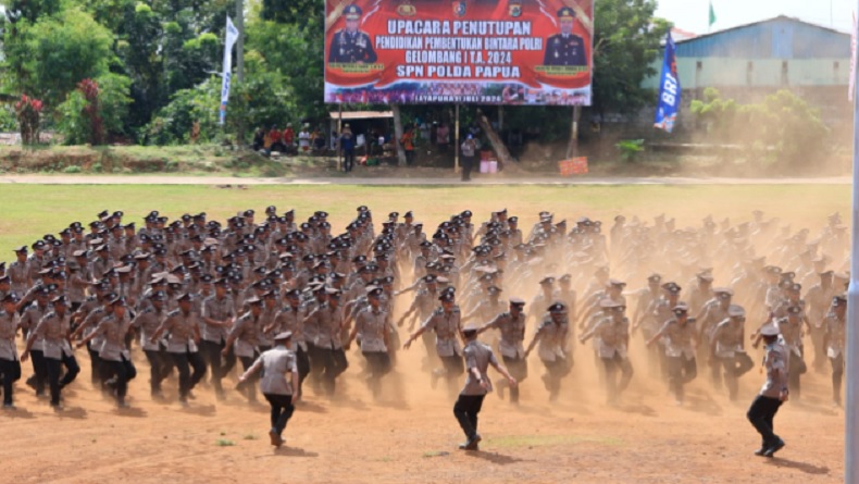 489 Bintara Polri Dilantik di Polda Papua, Ditempatkan sebagai Brimob, Biro SDM dan Samapta