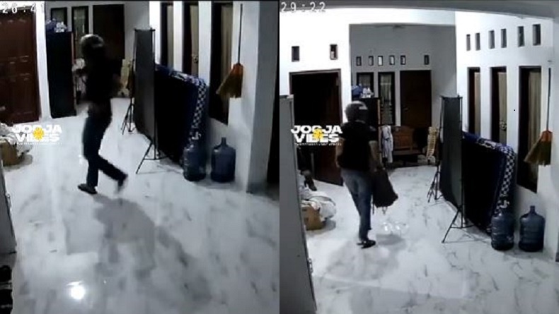 Viral Aksi Pencurian Terekam CCTV dalam Rumah Kosong di Yogyakarta