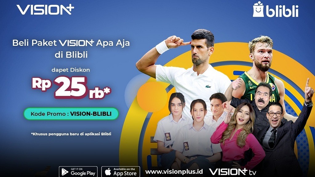 Nonton Streaming Terlengkap di Vision+, Langganan di Blibli Diskon Rp25.000